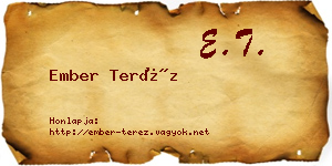 Ember Teréz névjegykártya